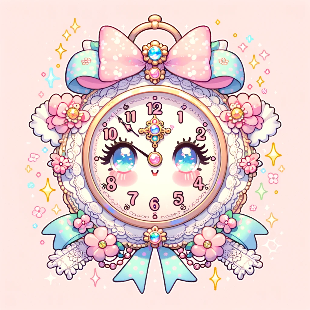 pink clock